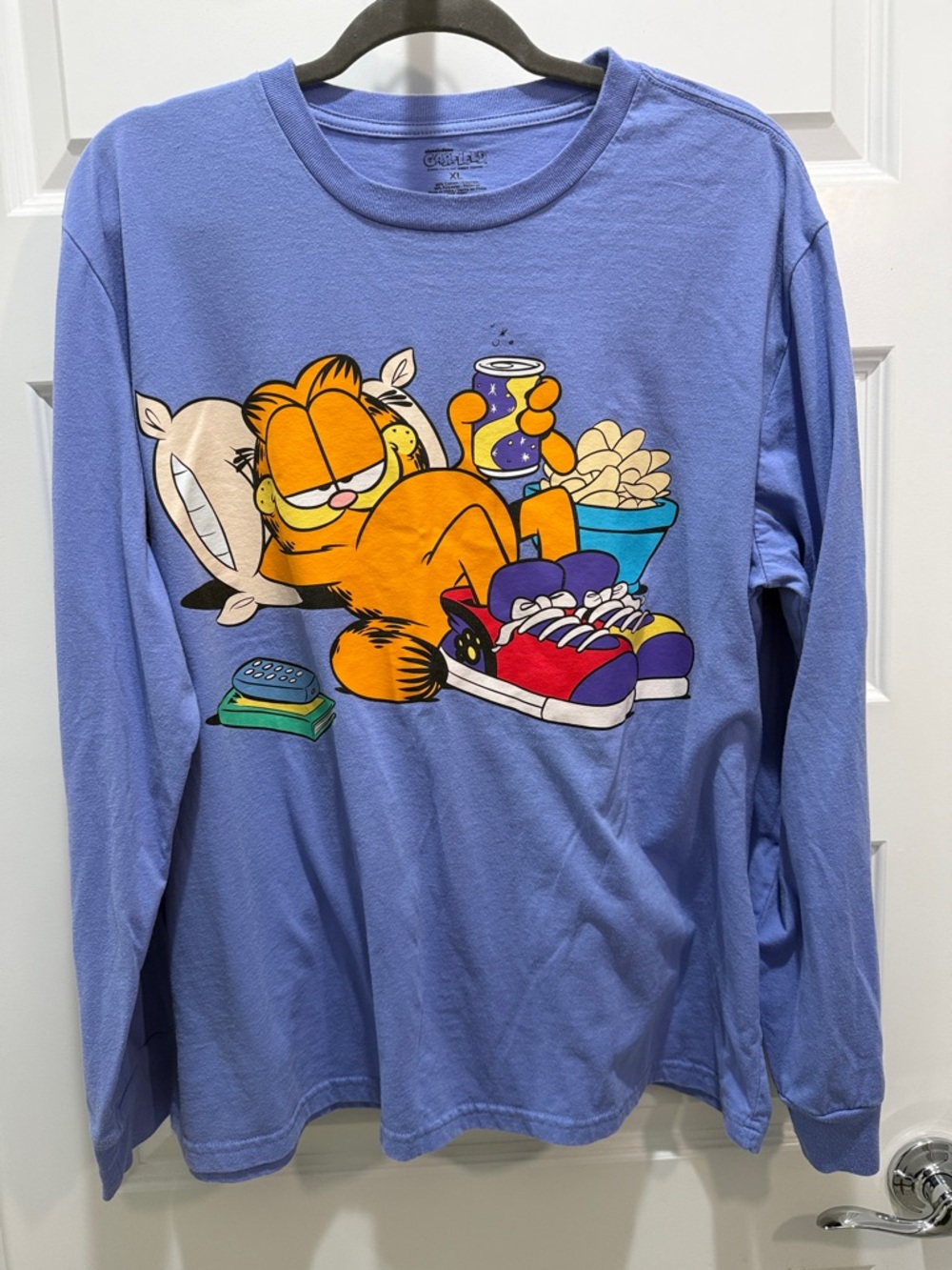 Garfield Graphic Long-Sleeve Tee - Light Blue